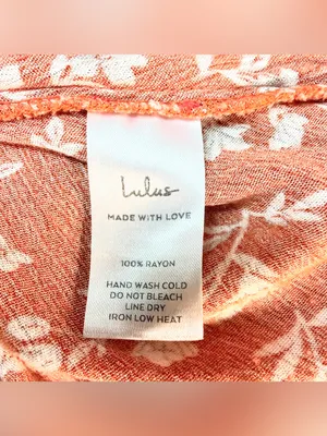 LULUS Women’s Garden Date Red Orange Floral Print Ruffle Midi Dress size XXS thumbnail 6