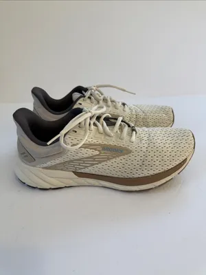 Brooks Women's Running Sneakers in Cream and Brown thumbnail 3