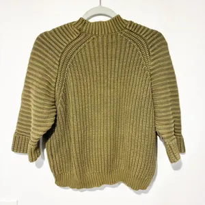 Anthropologie Maeve Mackenzie Green‎ Chunky Knit 3/4 Sleeve Sweater Size XS thumbnail 6