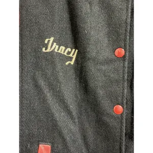 Vintage 80's Trophy Varsity Jacket‎ Black/Red Women's Size Medium Black thumbnail 12