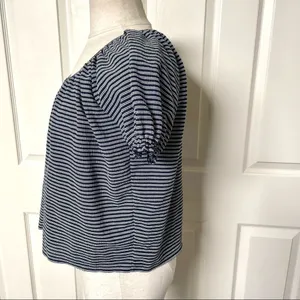 Madewell Texture and Thread striped peasant top thumbnail 5