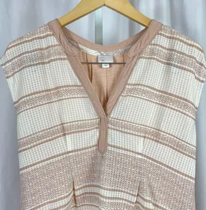 Anthropologie Postmark Small Flowy Egress Split Striped Nautical Office Tunic thumbnail 3