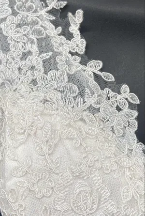 NWT May Queen Couture Size 6 Lace & Polka Dot Tulle Mermaid Wedding / Formal Dress thumbnail 4