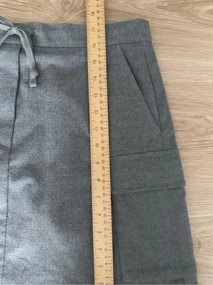 Aritzia Babaton Medium Cape Cargo Mini Skirt Grey Office Work Drawstring Minimal thumbnail 8