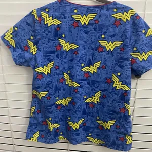 Wonder Woman scrub top medium Blue thumbnail 7