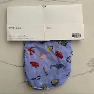 NWT Baggu Small Packing Cube in Sea Creatures Print Periwinkle Blue thumbnail 2