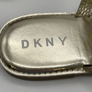 NWOT DKNY Flat Sandals Women's Size 6 Metallic Gold Flip Flop Thong New Slip‎ On thumbnail 6