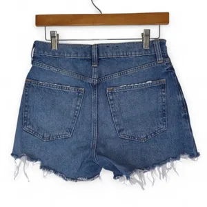 Gap Shorts Womens 0R 25 (29x4) Blue‎ High Rise Stride Short Dark Wash Denim thumbnail 2