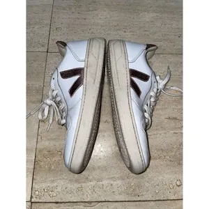 Women's Veja‎ V-10 Leather White Metallic Pink Size 6 Made In Brazil thumbnail 9