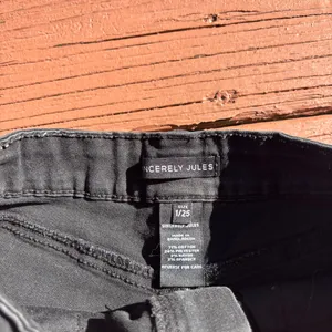 Sincerely Jules black midi hi tie stretchy shorts 1/25 thumbnail 2
