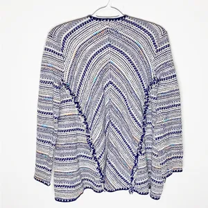 Lucky Brand Pottery boho fringed cardigan sz S thumbnail 3