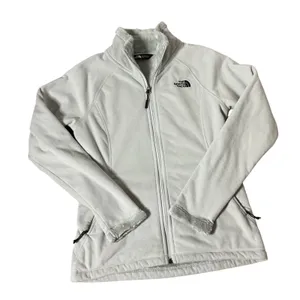 The North Face Osito Hybrid Full Zip Fleece Jacket Womens Small Gray Mock Neck thumbnail 1