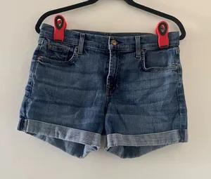 7 For All Mankind Relaxed Roll Denim Shorts 28 Medium Wash Casual Minimalist thumbnail 1