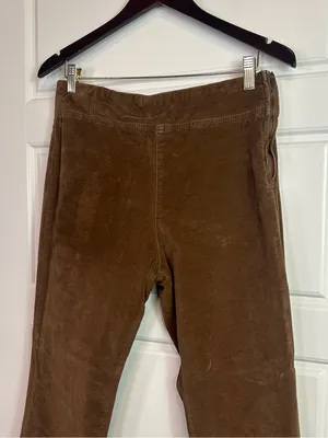 Free People In My Feelings Velvet Boho Distressed Crop Slim Flare Pants Size M thumbnail 3