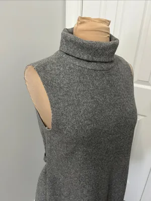 Zara Sleeveless Turtleneck Tie Back Sweater thumbnail 3