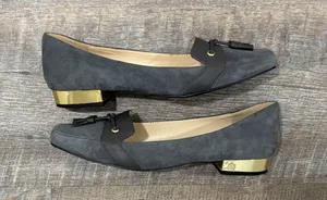 Isaac Mizrahi Live Paulina Gray Tassel Suede Loafters Size 10 Office Workwear thumbnail 6