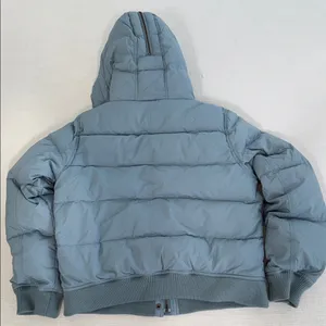 American Eagle Outfitters Blue Puffer Jacket with Brown Fur Lining thumbnail 2