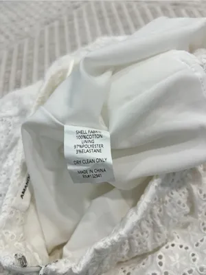 Amanda Uprichard White Cotton Eyelet layered Tiered Woman’s Mini Skort Size S thumbnail 6