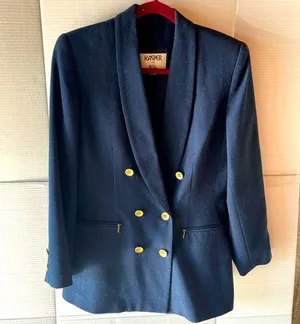 KASPER FOR ASL (8) 100% WOOL NAVY BLAZER thumbnail 1