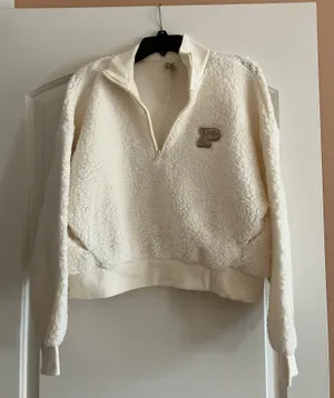 PINK Victoria's Secret Quarter-Zip Sherpa Jacket thumbnail 1