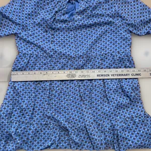 Karlie Tiered Mini Dress Long Sleeve Ruffle Neck Geometric Print Large thumbnail 9