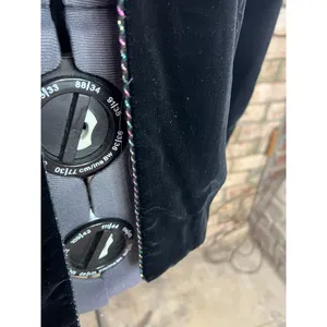 cardigan velour velvet black vintage thumbnail 4