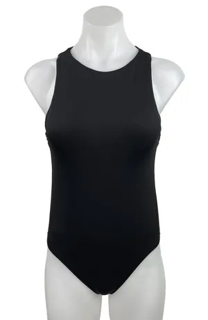 Zara Women's Black Crew Neck Sleeveless Tank Top Bottom One Piece Bodysuit M thumbnail 1