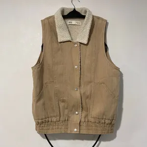 BKE Sherpa Lined Utility Vest M Tan Western Workwear Ranch Chore thumbnail 3
