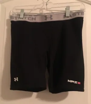 Under Armour Heat Gear Women's Fast Pitch Slider Shorts Baseball Size L Black thumbnail 1