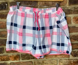 Bobbie Brooks Pink Plaid Sleepwear Pajama Shorts Women's Size 1X thumbnail 1