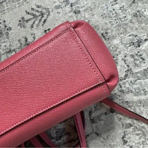 Coach Mini Brooke Carryall Satchel Pink Glitter Crossgrain Leather Gold thumbnail 8