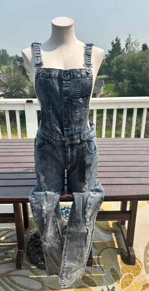 JCG Apparel NWT Denim Overalls thumbnail 1