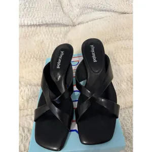 JEFFREY CAMPBELL Easy-peasy Sandal In Black/ Black 7.5 NWOB thumbnail 2