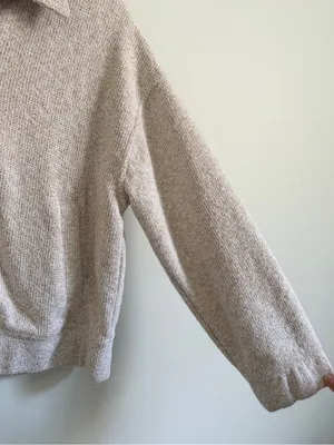 OFFLINE by Aerie Boucle Jacket Size Small Cream neutral textured thumbnail 7