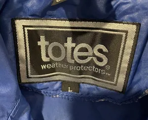 Women's TOTES Rain Coat Royal Blue Hooded With Large Pocket Size L Zipper Jacket thumbnail 2
