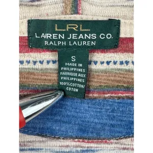 Lauren Jeans Co Ralph Lauren S Striped Southwest Hoodie Blue Red Pullover Baja thumbnail 2