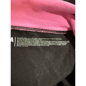 Victoria's Secret PINK Yoga Leggings Black Pink Glitter Logo Fold Over Waist y2k thumbnail 5