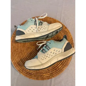 LL Bean Trail Model Waterproof Hiking Shoes Light Blue Grey Womens Low Top‎ thumbnail 8