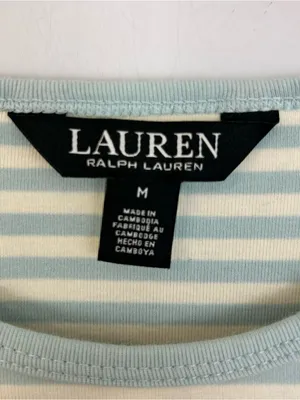 Ralph Lauren Black Label Striped Stretch Cotton Crewneck Tee Blue/Ivory Medium thumbnail 10