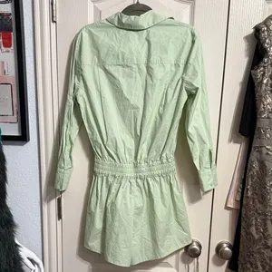 SUNDAYS by wearesundays Mint Green Lottie Button Front Long‎ Sleeve Romper thumbnail 3