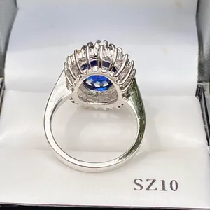 💎💙 NWT NIB New Directions Princess Diana Style Size 10 Sapphire Blue Style Cubic Zirconia Crystal Ring $20.00 💙💎 thumbnail 6