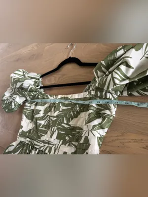 Abercrombie & Fitch Emerson green tropica Midi Dress size medium NWT thumbnail 10