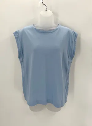 A New Day Top Women’s L Light Blue 100% Cotton thumbnail 1
