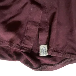 Bass & Co. Burgundy Long-sleeved Button Up Blouse Size Medium Career Casual thumbnail 3