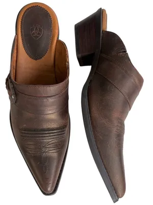 Ariat Leather Western Mules Bronze Size 8 thumbnail 1