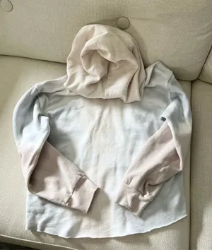 Abercrombie & Fitch Light Blue and Cream Tie-Dye Hoodie thumbnail 6