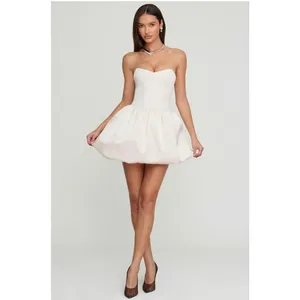 Oh Polly Gloriana Convertible Bow-Detail Bubble Hem Midaxi Dress in Ivory Size 6 thumbnail 5