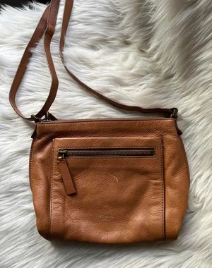 Fossil Brown Leather Crossbody Bag thumbnail 1