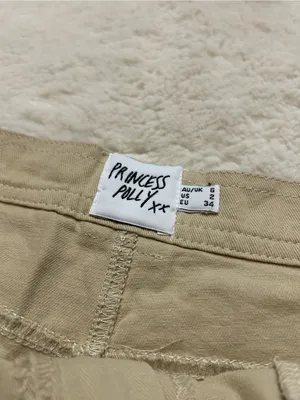 Princess Polly khaki cream cargo mini skirt woman’s size 2 thumbnail 4