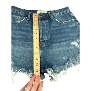 Free People We the Free Size 28 Jean Shorts Denim Ripped Button Fly #AA5-5‎ thumbnail 4